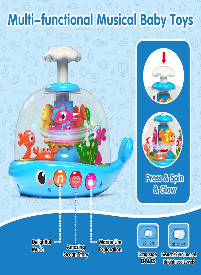 OCHIDO Baby Toys 6-12 Months, Press & Glow & Spin Infant Toys, Cause and Effect Baby Musical Toys Educational Toy for 1 Year Old, 1st Birthday Gifts for 6 7 8 9 10 11 12Month - Image 2